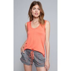 Laila Jayde Center Seam Tank in Hot Coral Size Medium $58